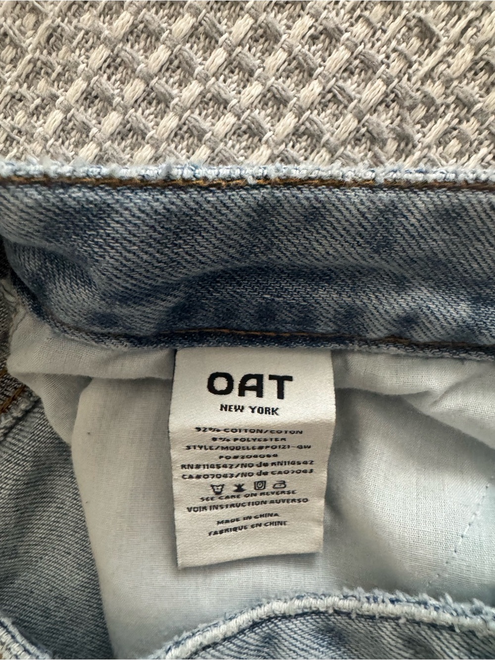 Oat New York Light Blue Denim Jeans - Picture 3 of 6